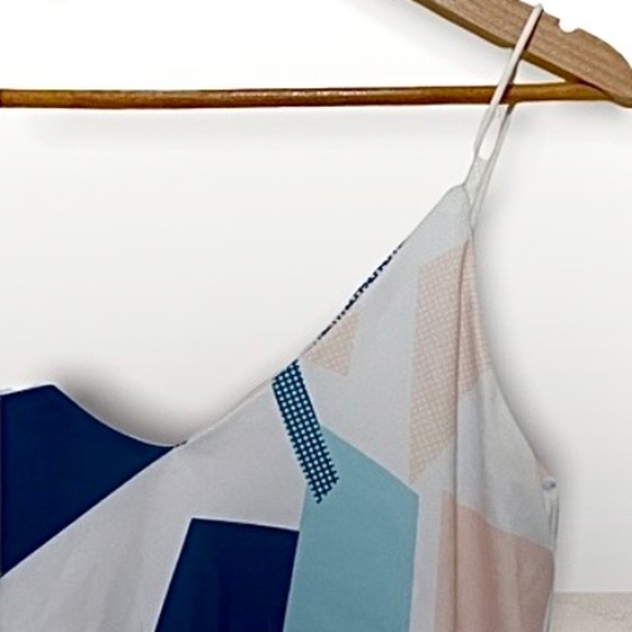 Women’s Forever 21 Micro Mini Slip Dress V-Neck Straps Geo Abstract Design XS - Picture 5 of 5